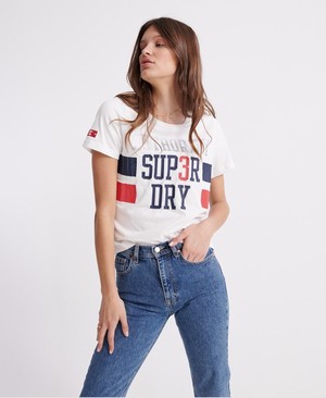 Superdry SDQB Authority Női Pólók Fehér | SGEPR5068